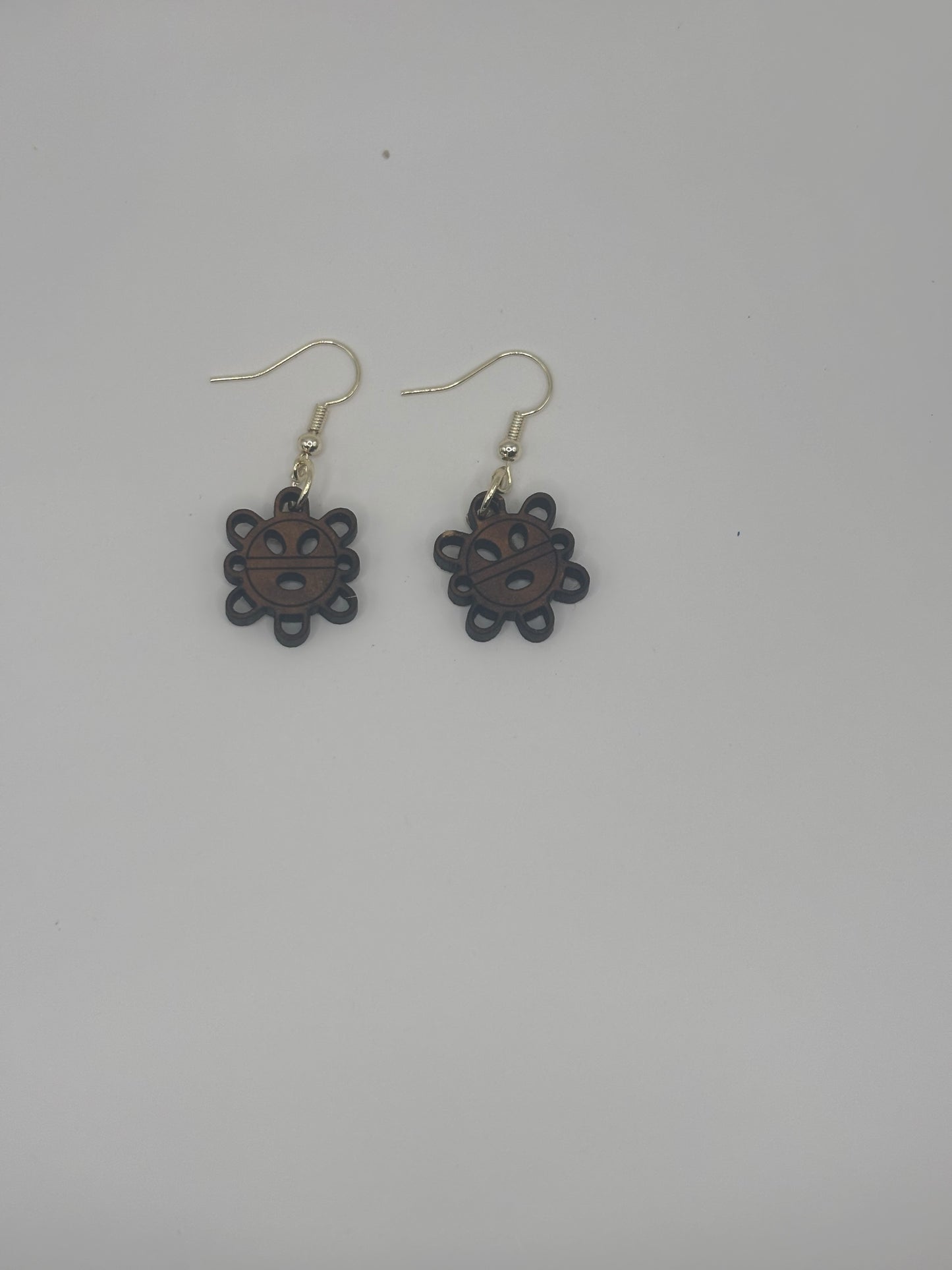 Small wooden Puerto Rico earrings