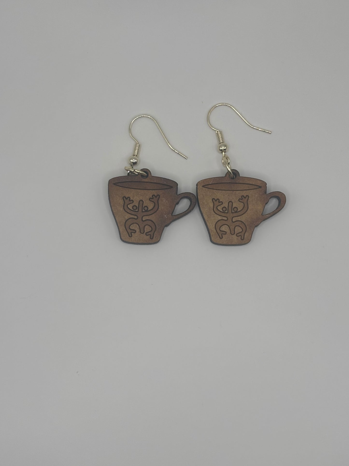 Small wooden Puerto Rico earrings