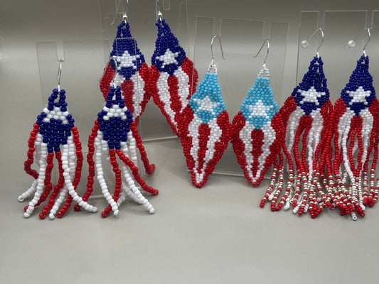 Puerto Rico seed bead earrings