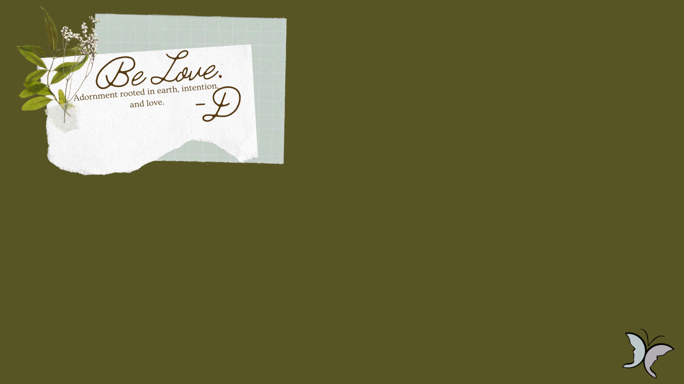 <em>Every piece is made slowly, by hand, and with intention. I work with </em>seeds, plants crystals, and natural materials as living teachers- each carrying its own history, energy, and purpose. As I create, I weave love, care, and hope into every form, trusting that what's made with reverence carries that energy forward.These adornments are meant to be worn as reminders: of strength, of connection, of who you, I & we are collectively and individually becoming.