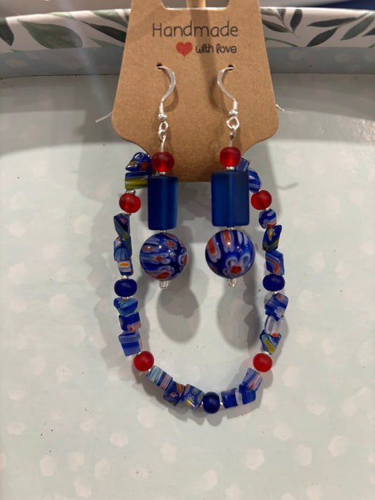 RWB Millefiori Glass Set